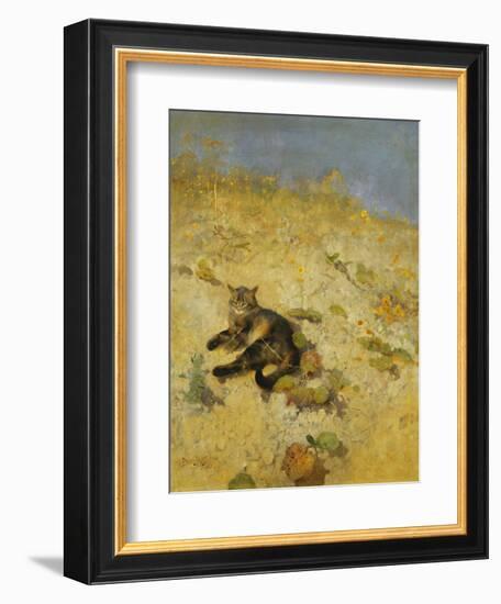 A Cat Basking in the Sun-Bruno Liljefors-Framed Giclee Print