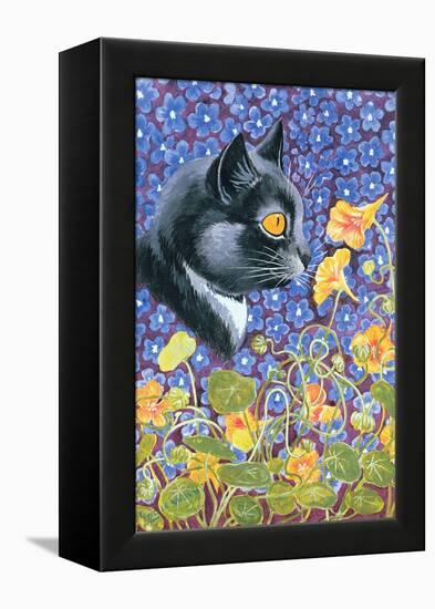 A Cat in a Sea of Flowers-Louis Wain-Framed Premier Image Canvas