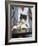 A Cat Joins its Owner Reading a Book at a Tokyo Cafe-null-Framed Photographic Print