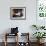 A Cat Joins its Owner Reading a Book at a Tokyo Cafe-null-Framed Photographic Print displayed on a wall