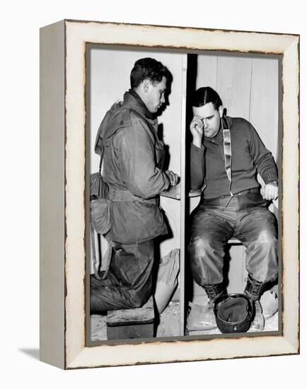 A Catholic Chaplain Hears the Confession of a Young Private after Services-null-Framed Premier Image Canvas