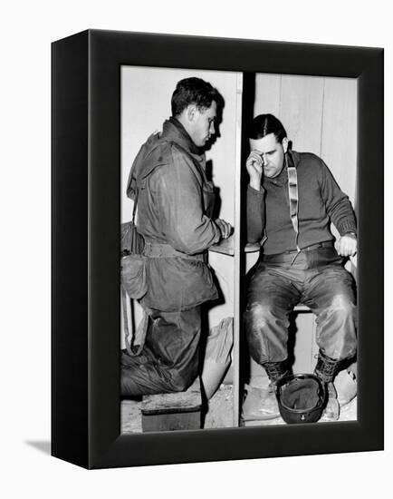 A Catholic Chaplain Hears the Confession of a Young Private after Services-null-Framed Premier Image Canvas