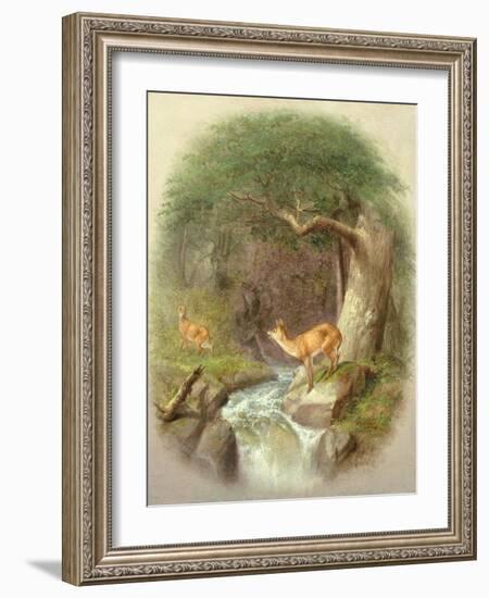 A Cautious Crossing, 1863-William Holbrook Beard-Framed Giclee Print