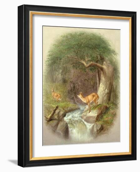 A Cautious Crossing, 1863-William Holbrook Beard-Framed Giclee Print