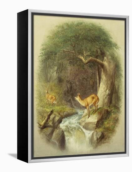 A Cautious Crossing-William Holbrook Beard-Framed Premier Image Canvas