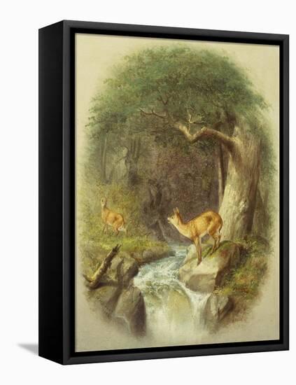 A Cautious Crossing-William Holbrook Beard-Framed Premier Image Canvas