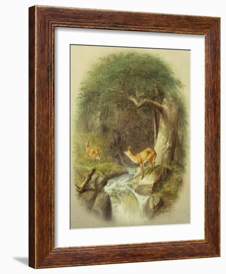 A Cautious Crossing-William Holbrook Beard-Framed Giclee Print