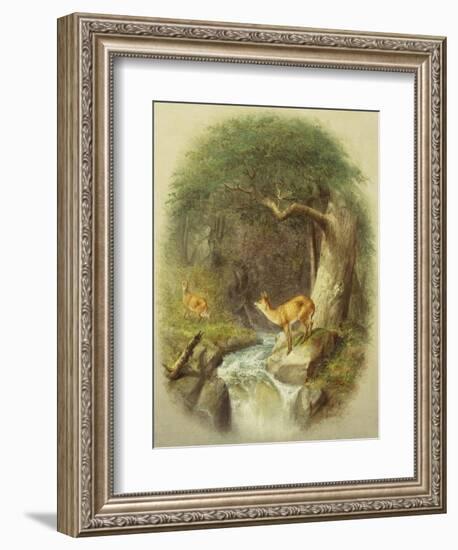 A Cautious Crossing-William Holbrook Beard-Framed Giclee Print