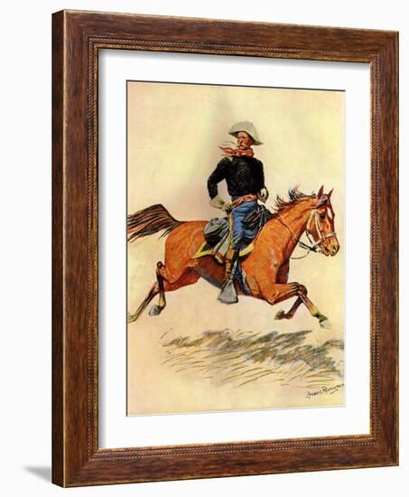 A Cavalry Officer, 1901-Frederic Sackrider Remington-Framed Giclee Print