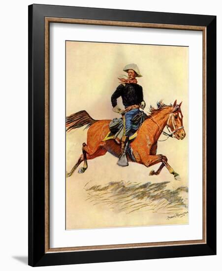 A Cavalry Officer, 1901-Frederic Sackrider Remington-Framed Giclee Print