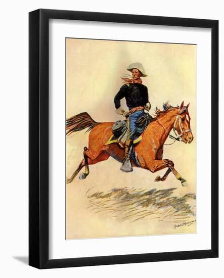 A Cavalry Officer, 1901-Frederic Sackrider Remington-Framed Giclee Print