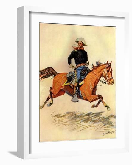 A Cavalry Officer, 1901-Frederic Sackrider Remington-Framed Giclee Print