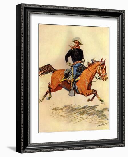 A Cavalry Officer, 1901-Frederic Sackrider Remington-Framed Giclee Print