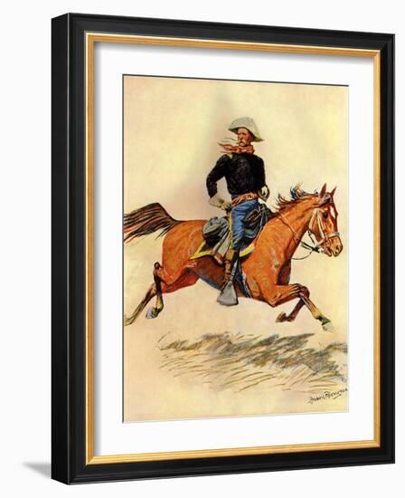 A Cavalry Officer, 1901-Frederic Sackrider Remington-Framed Giclee Print