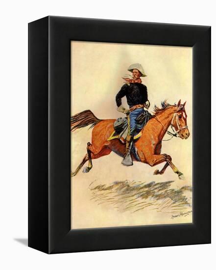 A Cavalry Officer, 1901-Frederic Sackrider Remington-Framed Premier Image Canvas