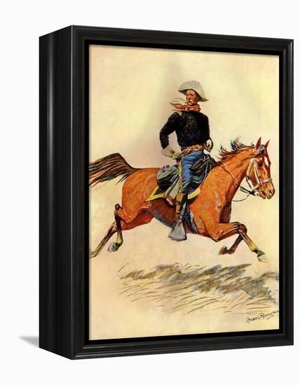 A Cavalry Officer, 1901-Frederic Sackrider Remington-Framed Premier Image Canvas