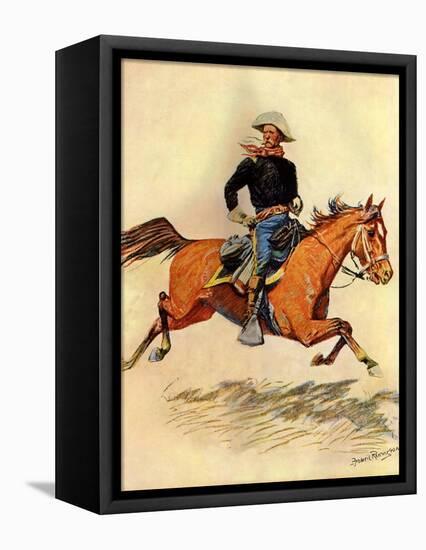 A Cavalry Officer, 1901-Frederic Sackrider Remington-Framed Premier Image Canvas