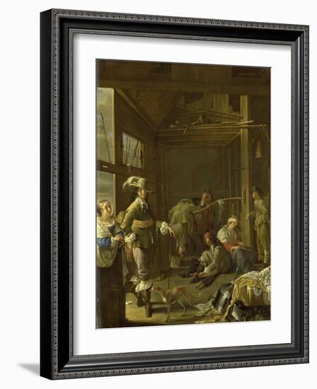 A Cavalry Stable-Jacob Duck-Framed Art Print