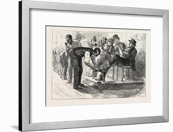 A Centennial Shine: a Sketch at the Philadelphia Exhibition, 1876, Usa-Charles Stanley Reinhart-Framed Giclee Print