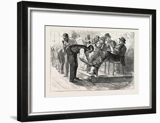 A Centennial Shine: a Sketch at the Philadelphia Exhibition, 1876, Usa-Charles Stanley Reinhart-Framed Giclee Print