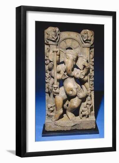 A Central Indian Pale Sandstone Stele of Ganesha, 10th Century-null-Framed Giclee Print