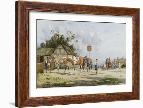 A Change of Horses: The Fresh Team-George Wright-Framed Giclee Print