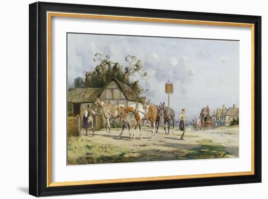 A Change of Horses: The Fresh Team-George Wright-Framed Giclee Print