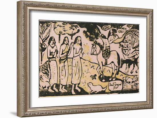 'A Change of Residence', c.1899, (1946)-Paul Gauguin-Framed Giclee Print