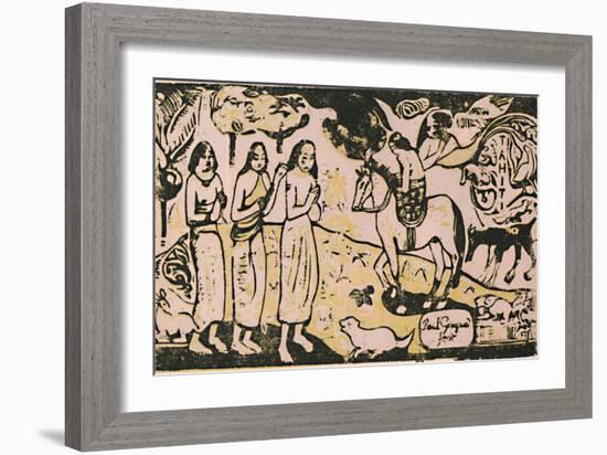 'A Change of Residence', c.1899, (1946)-Paul Gauguin-Framed Giclee Print