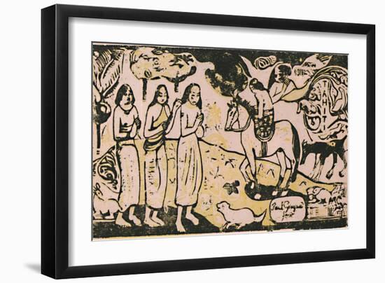 'A Change of Residence', c.1899, (1946)-Paul Gauguin-Framed Giclee Print