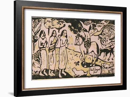 'A Change of Residence', c.1899, (1946)-Paul Gauguin-Framed Giclee Print