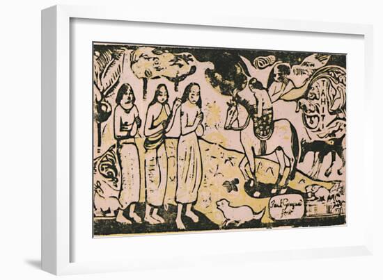 'A Change of Residence', c.1899, (1946)-Paul Gauguin-Framed Giclee Print