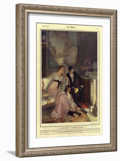 A Chapter from a Favourite Author-Rene Lelong-Framed Giclee Print