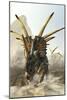 A Charging Styracosaurus-Stocktrek Images-Mounted Art Print