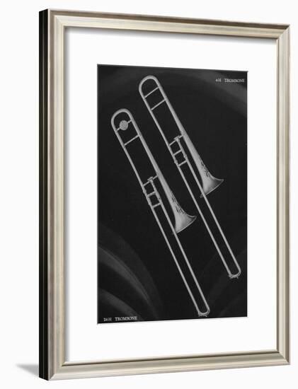 A Charles Gerard Conn Artist Model Trombone 4-H and a Artist-Ballroom Trombone 24-H-null-Framed Giclee Print