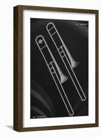 A Charles Gerard Conn Artist Model Trombone 4-H and a Artist-Ballroom Trombone 24-H-null-Framed Giclee Print