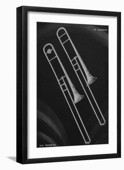 A Charles Gerard Conn Artist Model Trombone 4-H and a Artist-Ballroom Trombone 24-H-null-Framed Giclee Print