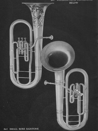 A Charles Gerard Conn Wonderphone Euphonium 50-I and a Small Bore Baritone  64-I' Giclee Print | Art.com