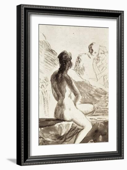 A Chaste Susana, 1790-1826-Francisco de Goya-Framed Art Print