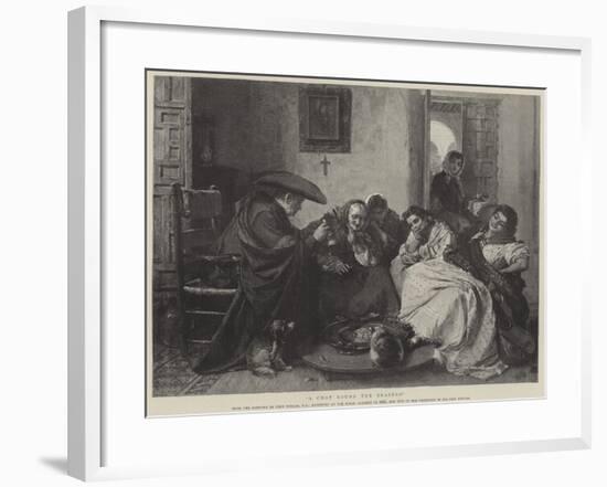 A Chat Round the Brasero-John Phillip-Framed Giclee Print