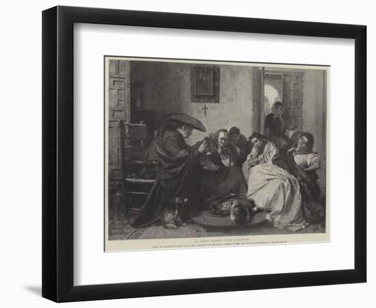 A Chat Round the Brasero-John Phillip-Framed Giclee Print