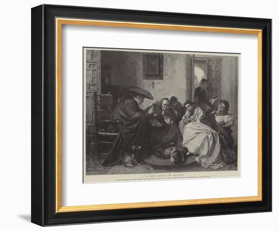 A Chat Round the Brasero-John Phillip-Framed Giclee Print