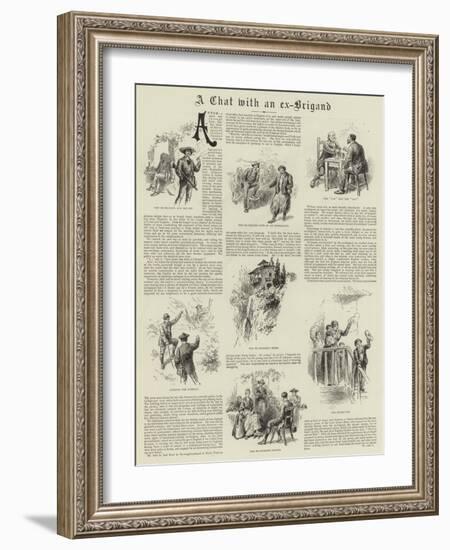 A Chat with an Ex-Brigand-null-Framed Giclee Print