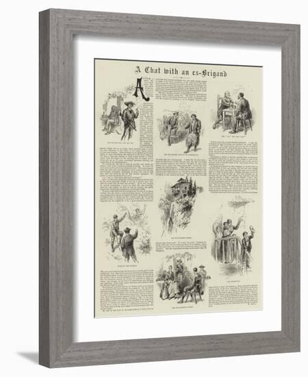 A Chat with an Ex-Brigand-null-Framed Giclee Print