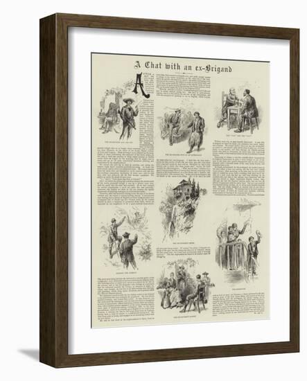 A Chat with an Ex-Brigand-null-Framed Giclee Print