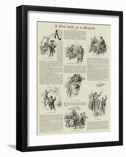 A Chat with an Ex-Brigand-null-Framed Giclee Print
