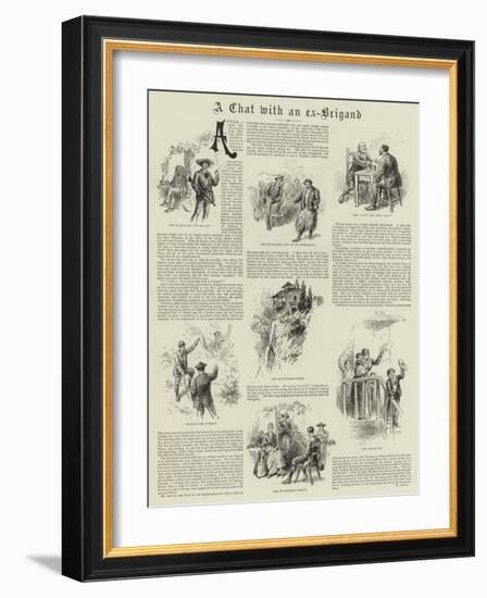 A Chat with an Ex-Brigand-null-Framed Giclee Print