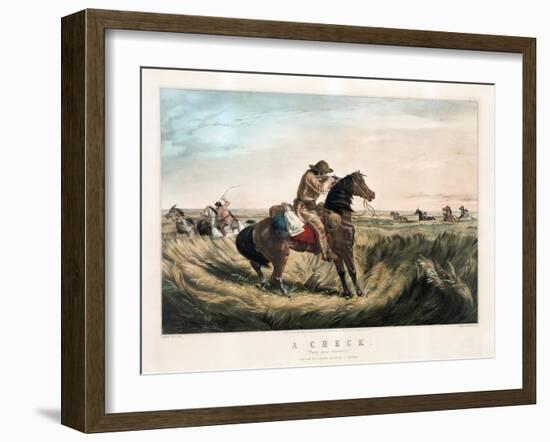 A Check - Keep Your Distance-Currier & Ives-Framed Giclee Print