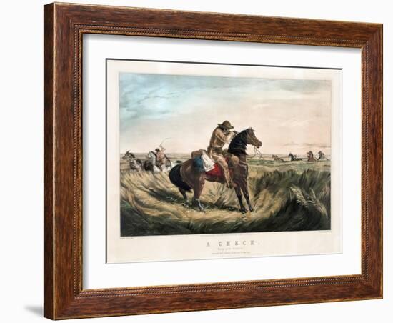 A Check - Keep Your Distance-Currier & Ives-Framed Giclee Print