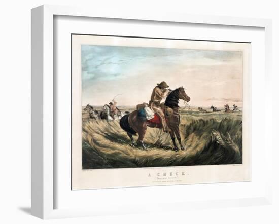 A Check - Keep Your Distance-Currier & Ives-Framed Giclee Print